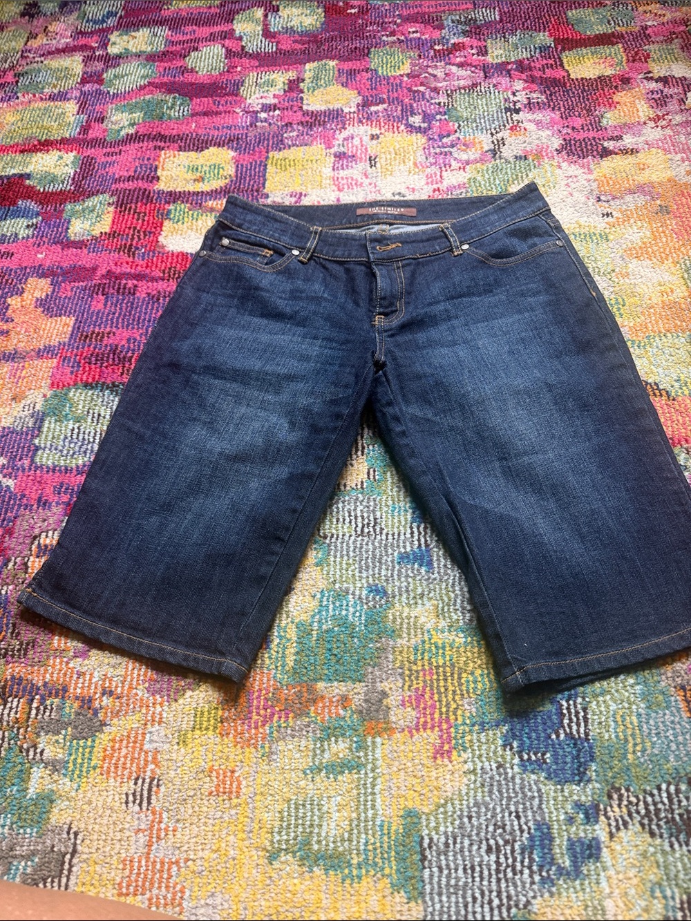 The Limited Dark Blue Denim Bermuda Shorts